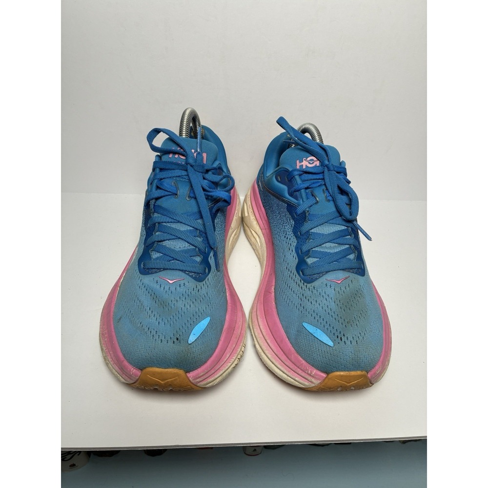 HOKA ONE ONE Bondi 8 Women's 8B Blue Pink Running Shoes Max Cushion Trainer
